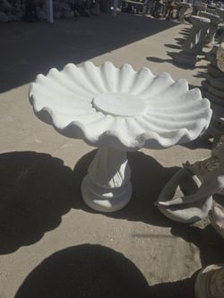 CEMENT BIRDBATH $200 EACH ( 26" WIDE X 25"TALL)