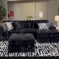 Brand New Ashley’s Corduroy Midnight Madness Sectional 