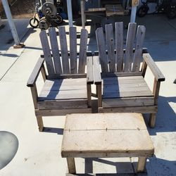 Wooden patio furniture