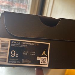 Jordan 11 Retro Low 9C Toddler