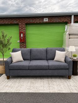 🛋️ Costco Modern Gray Fabric Sofa – Brand New | Deep Cushions & Everyday Comfort only $199