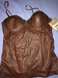 Halloween Costume Adult Pleather Bustier