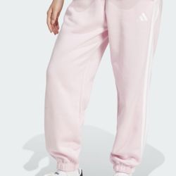 Adidas ESSENTIALS 3-STRIPES FLEECE LOOSE-FIT PANTS