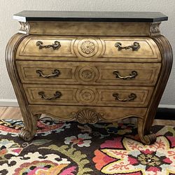 Antique Bombay Chest, Black Marble Top
