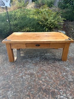 Solid Wood Rustic Coffee Table