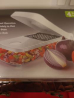 Cuisinart Fruit and Vegetable Box Chopper: Manual Food Chopper with Stainless Steel Brand New