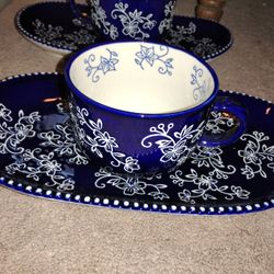 Ceramic Plate/Tray and 16 oz. Soup Bowl! Brand New! 