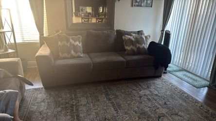 Living room couch and loveseat