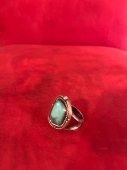Silver Turquoise Stone Statement Ring