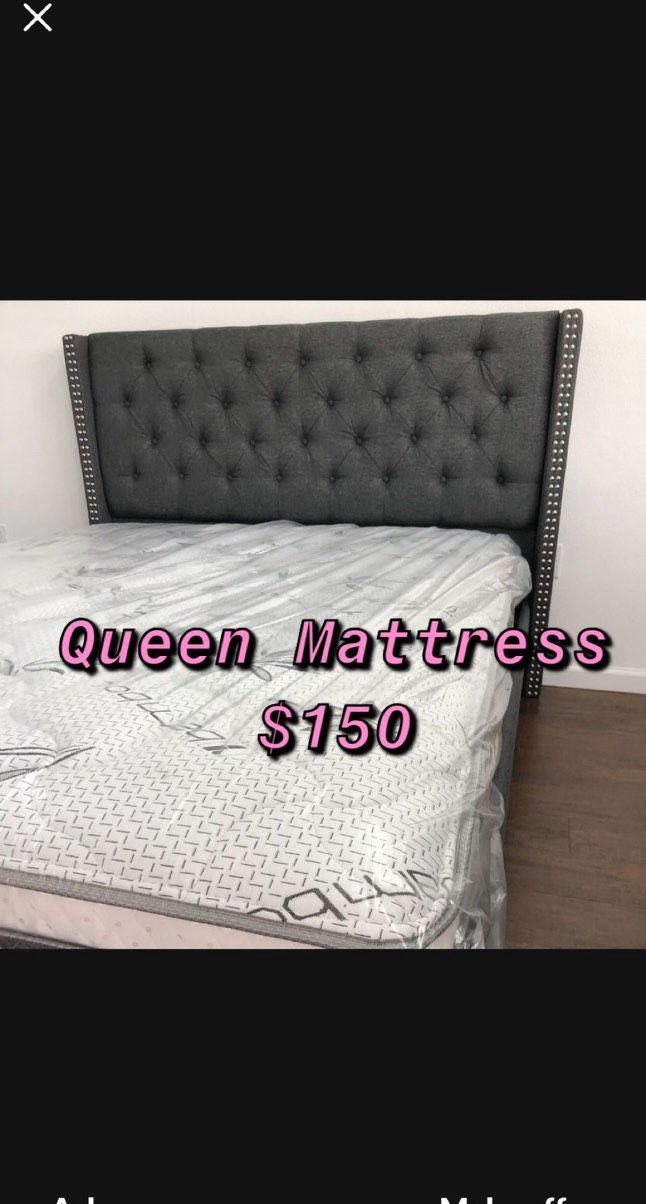 HOUSEHOLD BRAND NEW PILLOW TOP MATTRESSES ✅ COLCHONES NUEVOS PILLOW TOP 💯‼️ QUEEN SIZE $150 ❌ $210 With Box Spring FULL SIZE $140❌ $200 With Box