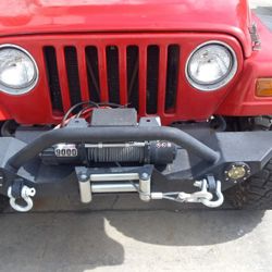 Front Bumper And Winch For Jeep CJ. YJ and TJ wrangler Heavy Duty 
