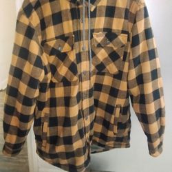 Smith's Plaid Zip Hoodie Size Large