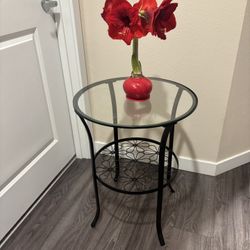 Metal  And Glad Little Table