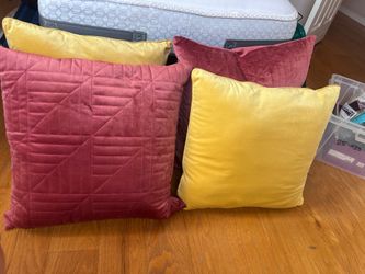 Four throw pillows