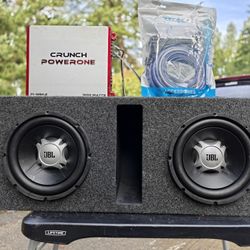 JBL 12" Subwoofer Ported Box  1000 Watt Amp And Wiring Kit