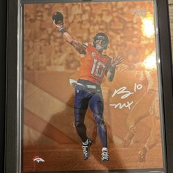 2024 Fanatics Emanate Bo Nix 8x10 Rookie Autograph Orange /25