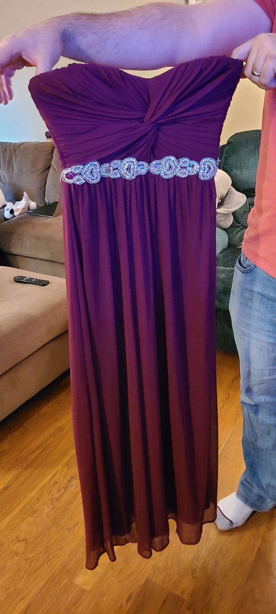 Maroon prom dress - size 3