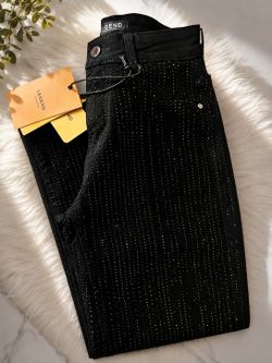 LEGEND Black Rhinestone Jeans