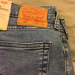 New  Levi’s 514 Straight Stretch 34x32  Leviz Flex 