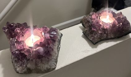 Amethyst candle Holders
