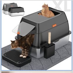 Brand new Stainless Steel Litter Box with Lid XL