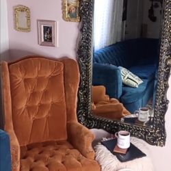 Mirror And Wingback Chair 