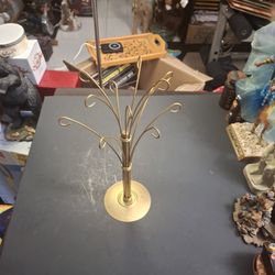 Vintage Goldtone Fountain Style Display Tree For Decorative Items, Small Jewelry  Has 12 Prongs 11"H X 6.5"W