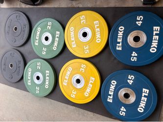 Eleiko training bumper plates in good condition  located in sun valley