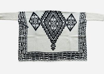 Max Sport Women's Small Long Sleeve Geometric Open Cardigan