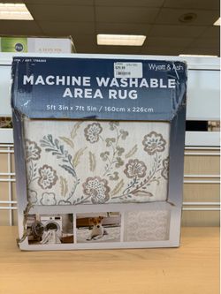Wyatt & Ash Machine Washable Area Rug 5’3” x 7’5”