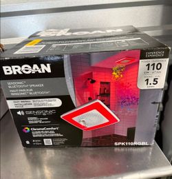 Broan NuTone ChromaComfort Sensonic Exhaust Fan Bluetooth Speaker LED Light NEW