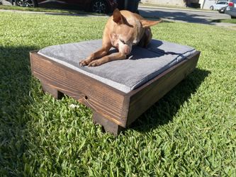 Dog wood bed