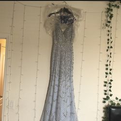 Long Blue Prom Dress 