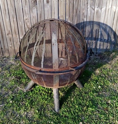 Rustic Sphere Burn Pit