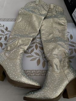 Crystal tall boots size 6.5