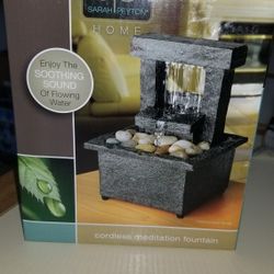 NEW IN BOX SARAH PEYTON CORDLESS MEDITATION FOUNTAIN.  PICK UP MIDDLEBORO ONLY FINAL SALE 