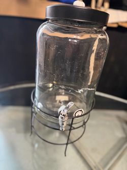 Glass Beverage Dispenser with Stand