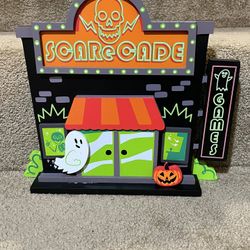 Target Halloween Mini Mantle Arcade Hyde & Eek 2024 Wood ScareCade Ghost