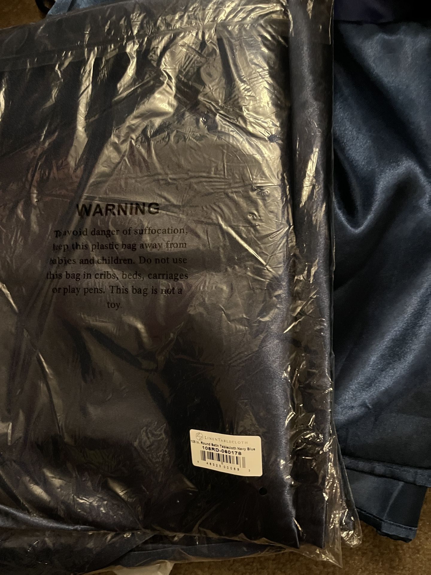 Navy Blue Satin Tablecloths – Rectangular & Round