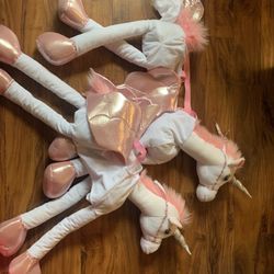 Lights And Sound Ride On Unicorn Costumes (3-8yrs)