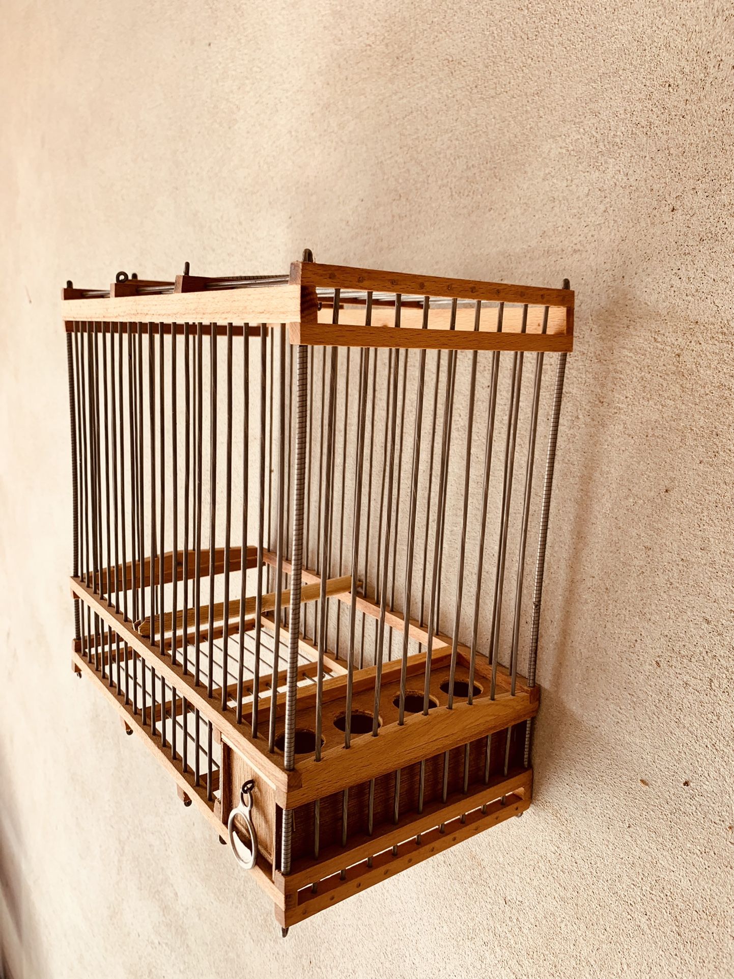 Wooden Bird Cage 12 “ x 9 .5 “ x 6” 