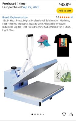 Heat press 16 x 24 Converted Epson ecotank sublimation printer