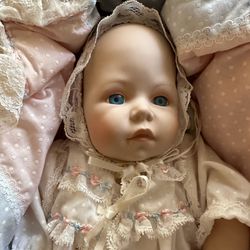 Porcelain Doll Danbury Mint “Bundle Of Joy” From Baby’s First Year Collection