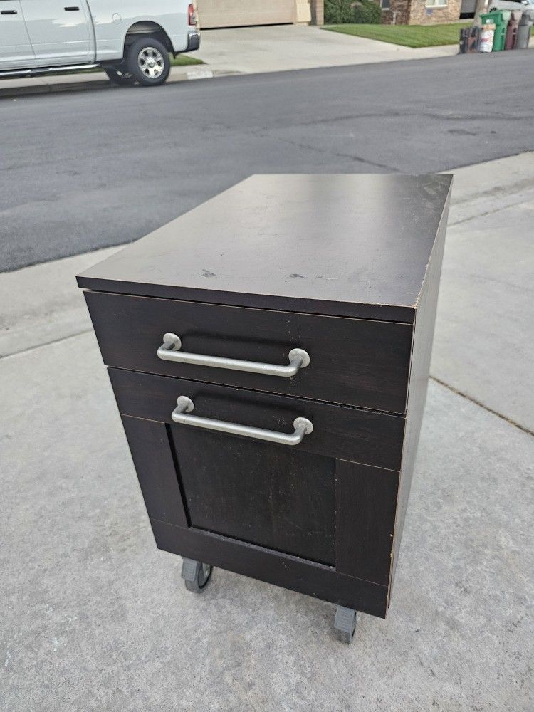 Solid Wood File Cabinet Wheel On 