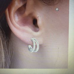 Sterling Silver C-hoop Earrings 