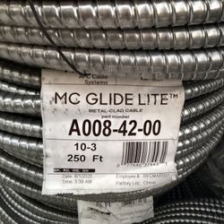 10/3 MC Wire 250ft Metal Clad Electric Cable New (10/2 250ft MC $330)