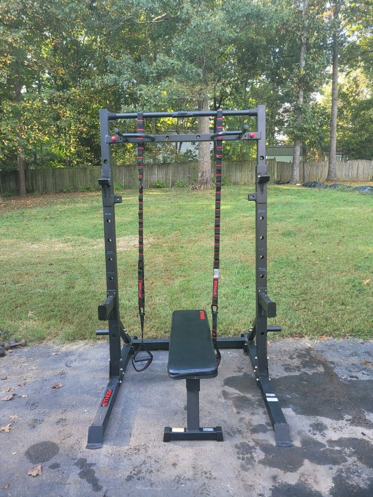 Ethos Functional Training Rack and Wall Mounted Flat Bench Cash Only
