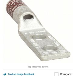 Burndy N60-2-STR-CU Two-Hole Lug Compression Connector (Lot of 16)