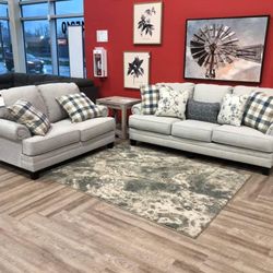 Meggett Linen Living Room Set /couch /Sofa and Loveseat 