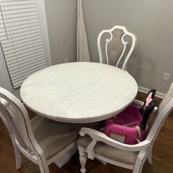 Wooden Table (100% Real Wood) and Chairs For Sale 